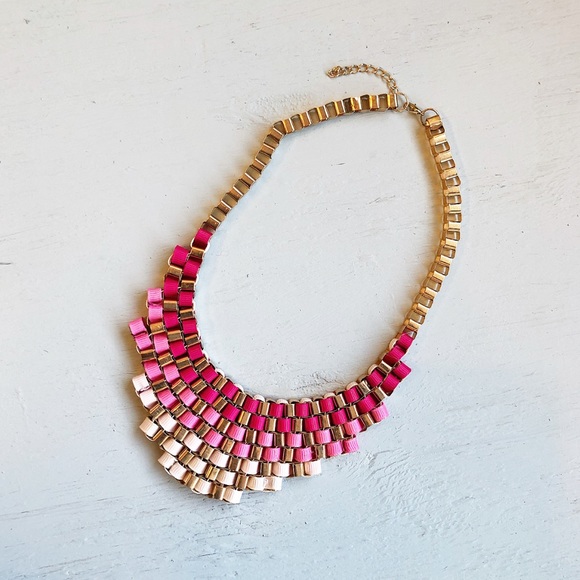 Ombre pink ribbon necklace - Picture 4 of 5